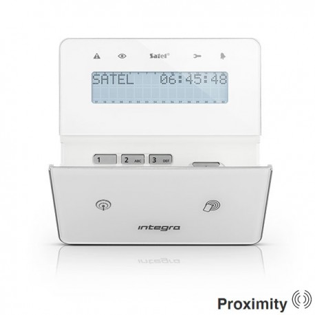INT-KWRL-BSB - wit draadloos LCD proximity bediendeel voor InteGra alarmsystemen
