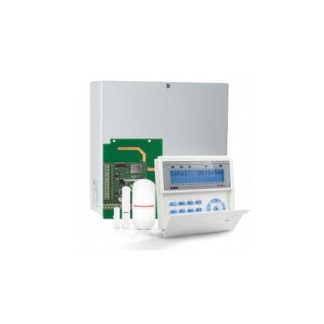 INTEGRA 32 RF pack met blauw LCD bediendeel, RF module, draadloze multifunctionele detector en PIR